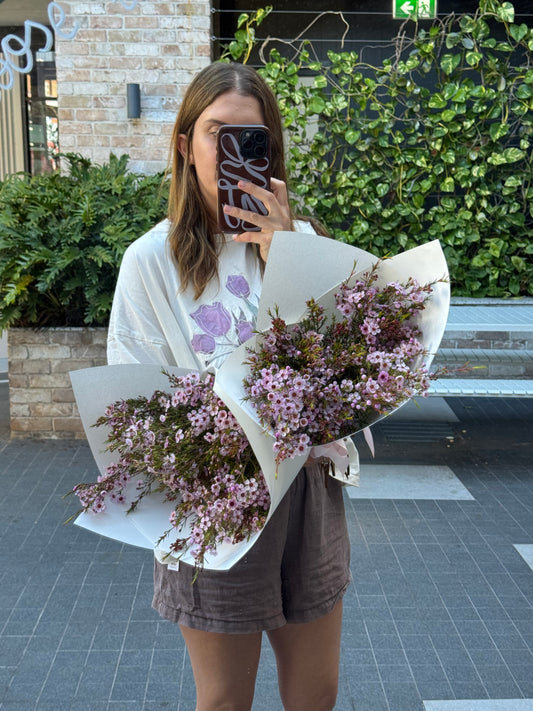 Wax flower market bunch